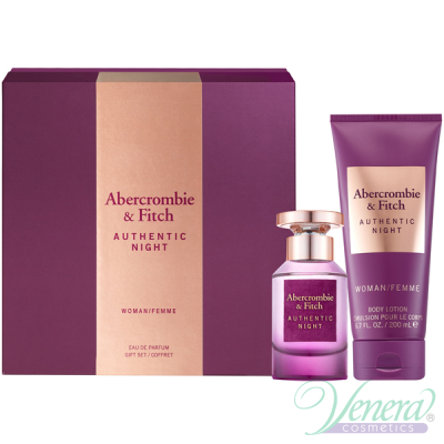 Abercrombie & Fitch Authentic Night Woman Комплект (EDP 50ml + BL 200ml) за Жени Дамски Комплекти