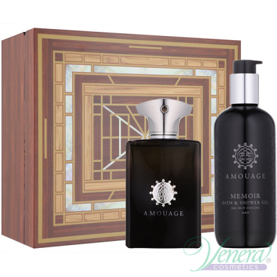 Amouage Memoir Man Комплект (EDP 100ml + SG 300ml) за Мъже Мъжки Комплекти