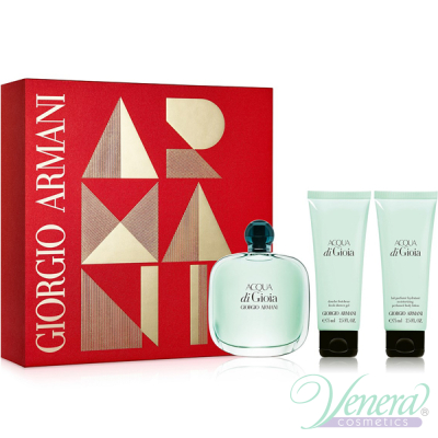 Armani Acqua Di Gioia Комплект (EDP 100ml + BL 75ml + SG 75ml) за Жени Дамски комплекти