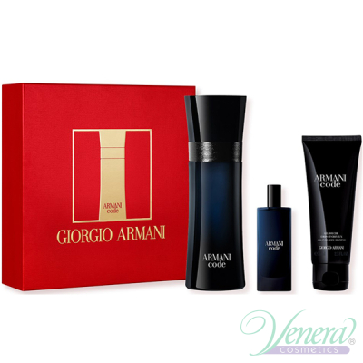 Armani Code Set (EDT 75ml + EDT 15ml + SG 75ml) за Мъже Мъжки Комплекти