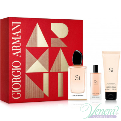 Armani Si Комплект (EDP 100ml + EDP 15ml + BL 75ml) за Жени Дамски Парфюми