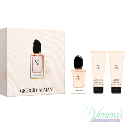 Armani Si Комплект (EDP 100ml + BL 75ml + SG 75ml) за Жени Дамски Парфюми