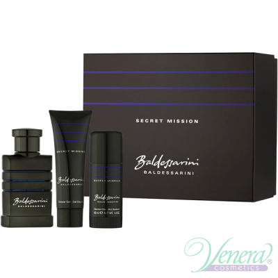 Baldessarini Secret Mission Set (EDT 50ml + Deo Stick 40ml + SG 50ml) за Мъже Мъжки Комплекти