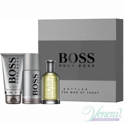 Boss Bottled Man of Today Комплект (EDT 100ml + Deo Spray 150ml + SG 150ml) за Мъже Мъжки Комплекти