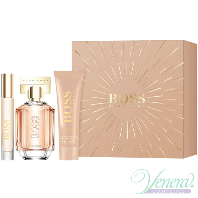 Boss The Scent for Her Комплект (EDP 50ml + EDP 7.4ml + BL 50ml) за Жени Дамски Парфюми