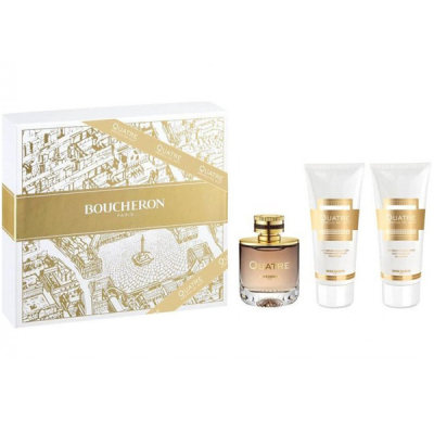 Boucheron Quatre Absolu de Nuit Pour Femme Комплект (EDP 100ml +BL 100ml + SG 100ml) за Жени Дамски Комплекти