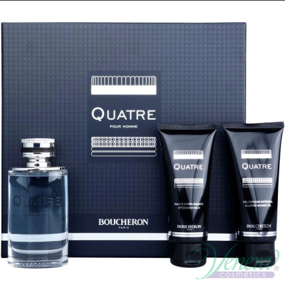 Boucheron Quatre Pour Homme Комплект (EDT 100ml + AS Balm 100ml + SG 100ml) за Мъже Мъжки Комплекти