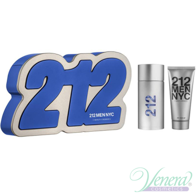 Carolina Herrera 212 Комплект (EDT 100ml + Shower Gel 100ml) за Мъже Мъжки Комплекти