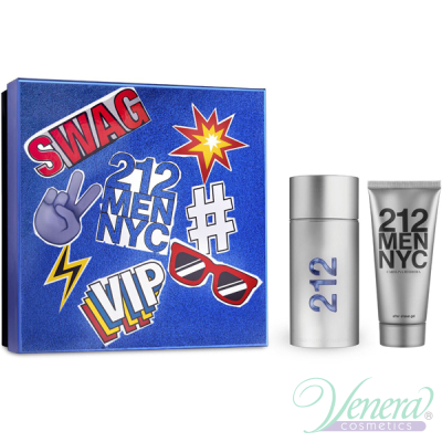 Carolina Herrera 212 Комплект (EDT 100ml + After Shave Gel 100ml) за Мъже За Мъже