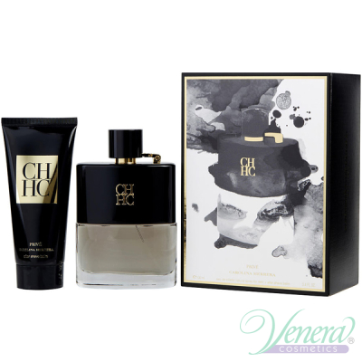 Carolina Herrera CH Men Prive Комплект (EDT 100ml + AS Balm 100ml) за Мъже Мъжки Комплекти