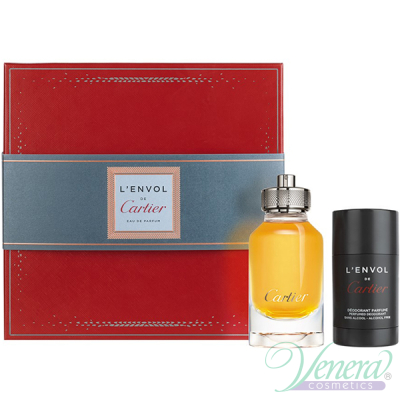Cartier L'Envol Комплект (EDP 80ml + Deo Stick 75ml) за Мъже Мъжки Комплекти