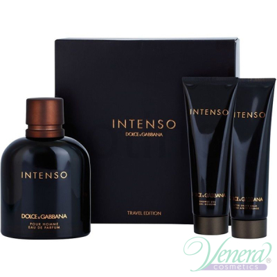 Dolce&Gabbana Pour Homme Intenso Комплект (EDP 125ml + AS Balm 50ml +SG 50ml) за Мъже Мъжки Парфюми