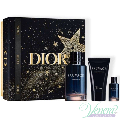 Dior Sauvage Eau de Parfum Set (EDP 100ml + EDP 10ml + ASB 50ml) за Мъже Мъжки Комплекти