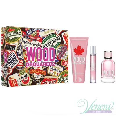 Dsquared2 Wood for Her Комплект (EDT 100ml + EDT 10ml + SG 150ml) за Жени Дамски Комплекти