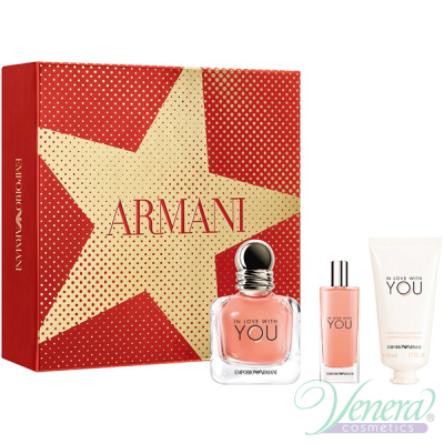 Emporio Armani In Love With You Комплект (EDP 50ml + EDP 15ml + Hand Cream 50ml) за Жени Дамски Комплекти