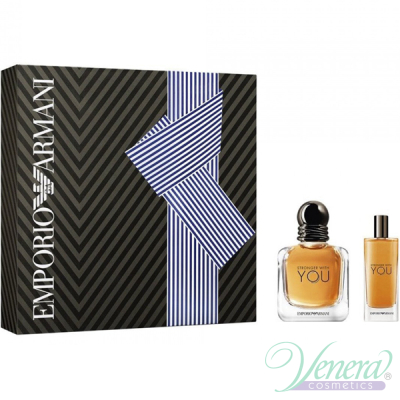 Emporio Armani Stronger With You Set (EDT 50ml + EDT 15ml) за Mъже Мъжки Комплекти