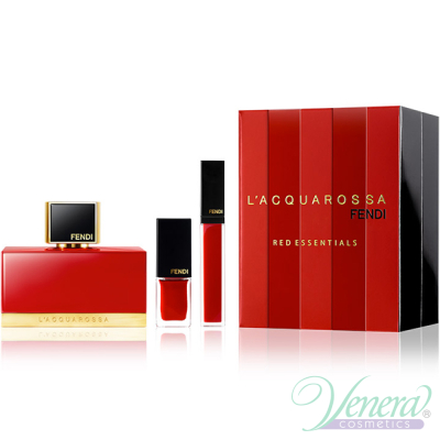 Fendi L' Acquarossa Комплект (EDP 50ml + Nail Polish + Lip Gloss) за Жени Дамски Комплекти