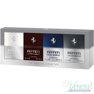 Ferrari The Essence Collection Комплект 4 x EDP 10ml (Vetiver + Cedar + Leather + Musk) за Мъже Мъжки Комплекти