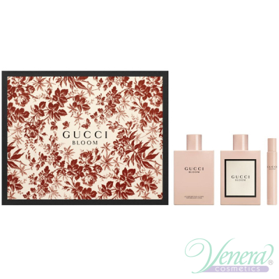 Gucci Bloom Комплект (EDP 100ml + EDP 7,4ml + BL 100ml) за Жени Дамски Комплекти