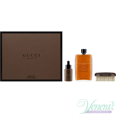 Gucci Guilty Absolute Комплект (EDP 150ml + Beard Oil 30ml + Brush) за Мъже Мъжки Комплекти