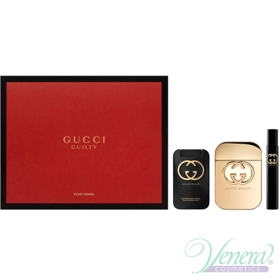 Gucci Guilty Комплект (EDT 75ml + EDT 7.5ml + BL 100ml) за Жени Дамски Комплект
