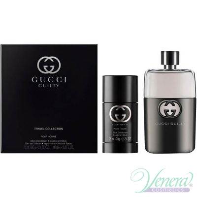 Gucci Guilty Pour Homme Комплект (EDT 90ml + Deo Stick 75ml) за Мъже Мъжки Комплекти