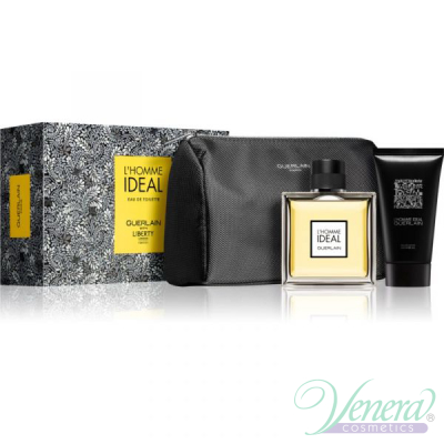 Guerlain L'Homme Ideal Комплект (EDT 100ml + Shower Gel 75ml + Несесер) за Мъже Мъжки Комплекти