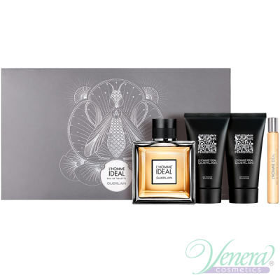 Guerlain L'Homme Ideal Комплект (EDT 100ml + EDT 10ml + 2 x SG 75ml) за Мъже Мъжки Комплекти