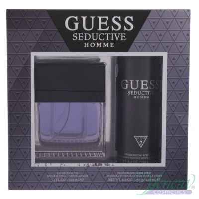 Guess Seductive Homme Комплект (EDT 100ml + Deo Spray 226ml) за Мъже Мъжки Комплекти