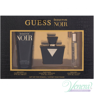 Guess Seductive Noir Комплект (EDT 75ml + EDT 15ml + BL 200ml) за Жени Дамски Комплекти