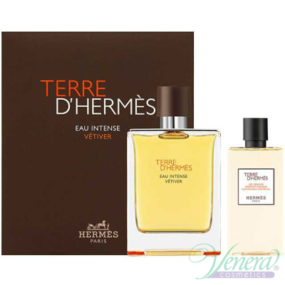 Hermes Terre D'Hermes Eau Intense Vetiver Комплект (EDP 100ml + SG 80ml) за Мъже Мъжки Комплекти