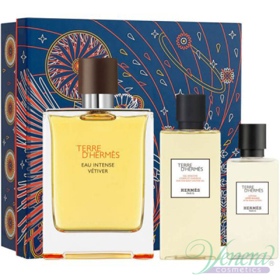 Hermes Terre D'Hermes Eau Intense Vetiver Комплект (EDP 100ml + SG 80ml) за Мъже Мъжки Комплекти