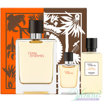 Hermes Terre D'Hermes Комплект (EDT 100ml + EDT 5ml + SG 40ml) за Мъже Мъжки Комплекти