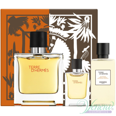Hermes Terre D'Hermes Set (EDP 75ml + EDP 15ml + SG 40ml) за Мъже Мъжки Комплекти