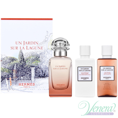 Hermes Un Jardin Sur La Lagune Комплект (EDT 50ml + BL 40ml + SG 40ml) за Мъже и Жени Унисекс Комплекти
