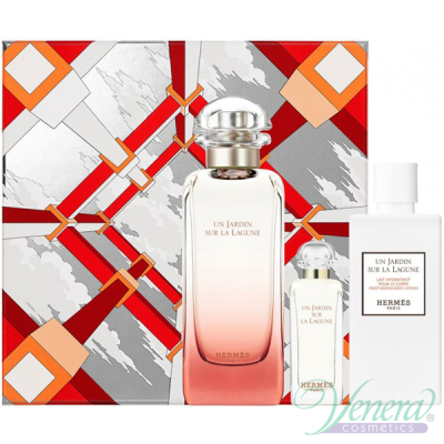 Hermes Un Jardin Sur La Lagune Комплект (EDT 100ml + EDT 7.5ml + BL 80ml) за Мъже и Жени Унисекс Комплекти