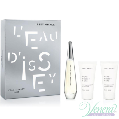 Issey Miyake L'Eau D'Issey Pure Set (EDP 50ml + BL 50ml + SG 50ml) за Жени Дамски Комплекти