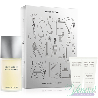 Issey Miyake L'Eau D'Issey Pour Homme Комплект (EDT 125ml + AS Balm 50ml + SG 50ml) за Мъже Мъжки Комплекти