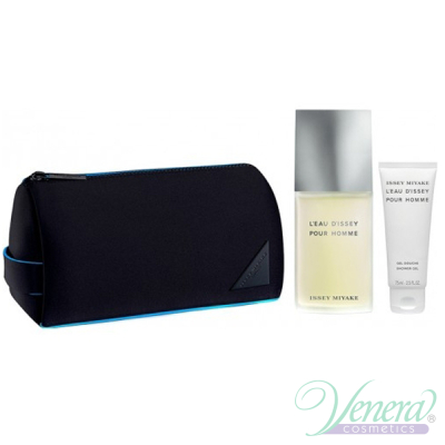 Issey Miyake L'Eau D'Issey Pour Homme Set (EDT 75ml + SG 50ml + Bag) за Мъже Мъжки Комплекти