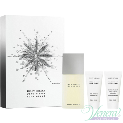 Issey Miyake L'Eau D'Issey Pour Homme Комплект (EDT 75ml + AS Balm 50ml + SG 50ml) за Мъже Мъжки Комплекти
