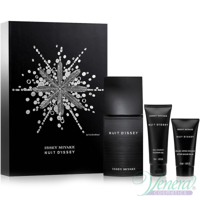 Issey Miyake Nuit D'Issey Комплект (EDT 125ml + AS Balm 50ml + SG 75ml) за Мъже Мъжки Комплекти