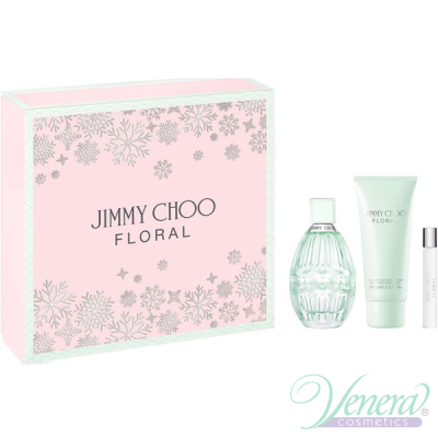 Jimmy Choo Floral Комплекти (EDT 90ml + BL 100ml + EDT 7.5ml) за Жени Дамски Комплекти 