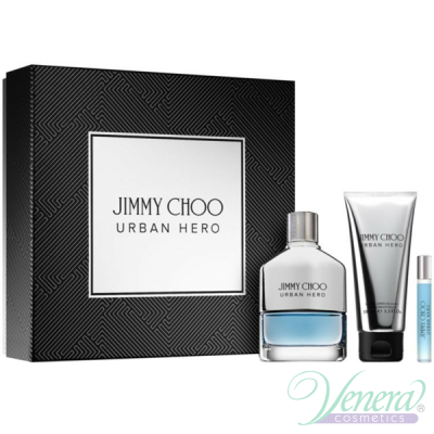 Jimmy Choo Urban Hero Комплект (EDP 100ml + AS Balm 100ml + EDP 7.5ml) за Мъже Мъжки Комплекти