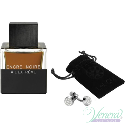 Lalique Encre Noire A L'Extreme Комплект (EDP 50ml + Ръкавели) за Мъже Мъжки Комплекти