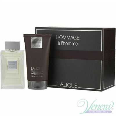Lalique Hommage à L'Homme Комплект (EDT 100ml + SG 150ml) за Мъже Мъжки Комплекти
