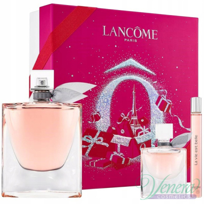 Lancome La Vie Est Belle Комплект (EDP 100ml + EDP 10ml + mini 4ml) за Жени Дамски Комплекти