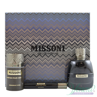 Missoni Missoni Parfum Pour Homme Комплект (EDP 100ml + EDP 10ml + Deo Stick 75ml) за Мъже Мъжки комплекти