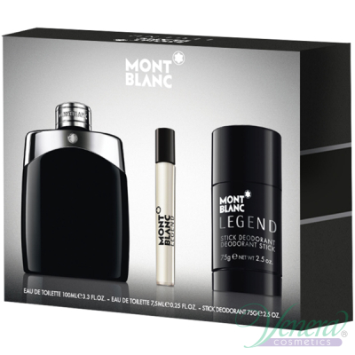 Mont Blanc Legend Комплект (EDT 100ml + Deo Stick 75ml + EDT 7.5ml) за Мъже Мъжки Парфюми