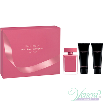 Narciso Rodriguez Fleur Musc Комплект (EDP 50ml + BL 75ml + SG 75ml) за Жени Дамски Комплекти
