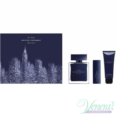 Narciso Rodriguez for Him Bleu Noir Комплект (EDT 100ml + EDT 10ml + SG 75ml) за Мъже Мъжки Комплекти